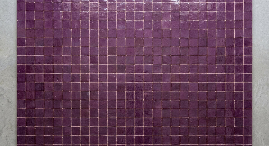 Handcrafted Moroccan Zellige Tile - Aubergine