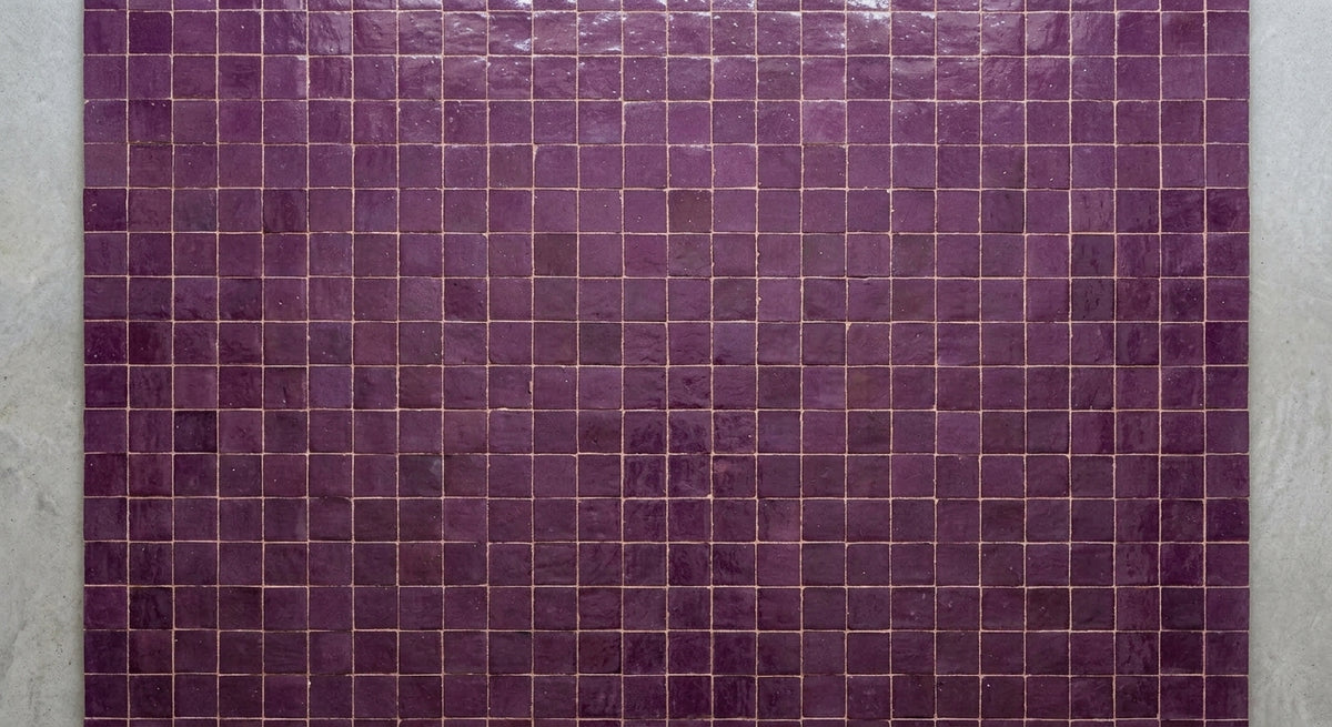 Handcrafted Moroccan Zellige Tile - Aubergine