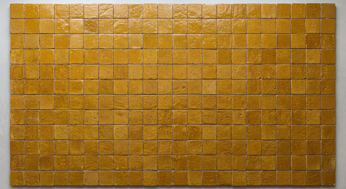Handcrafted Moroccan Zellige Tile - Honey Ochre