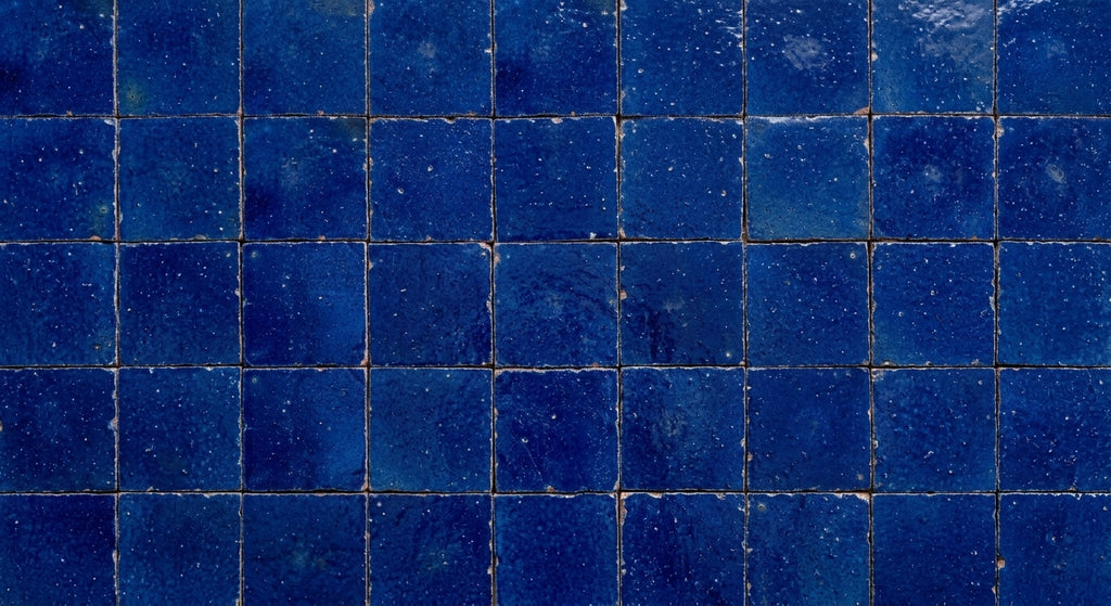 Handcrafted Moroccan Zellige Tile - Cobalt Blue