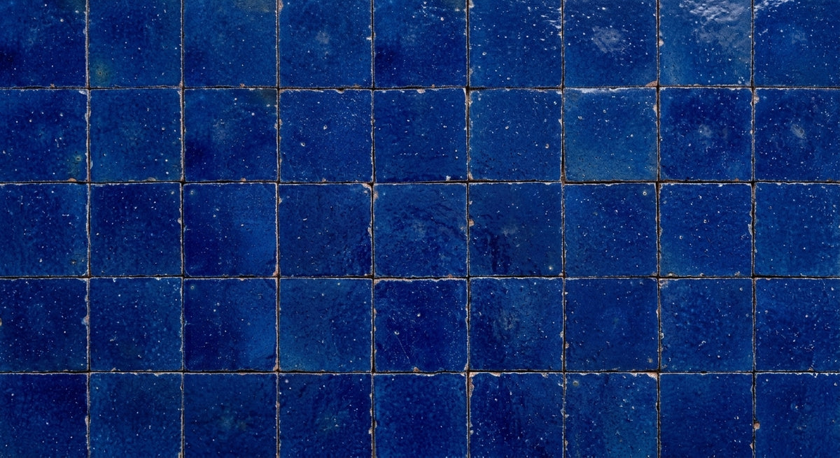 Handcrafted Moroccan Zellige Tile - Cobalt Blue